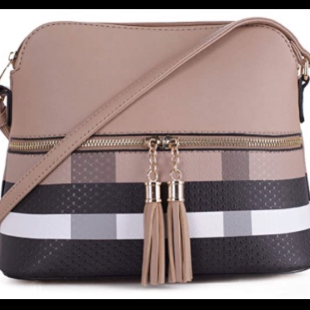 Medium Crossbody Douleé Boutique. Comes in Tan